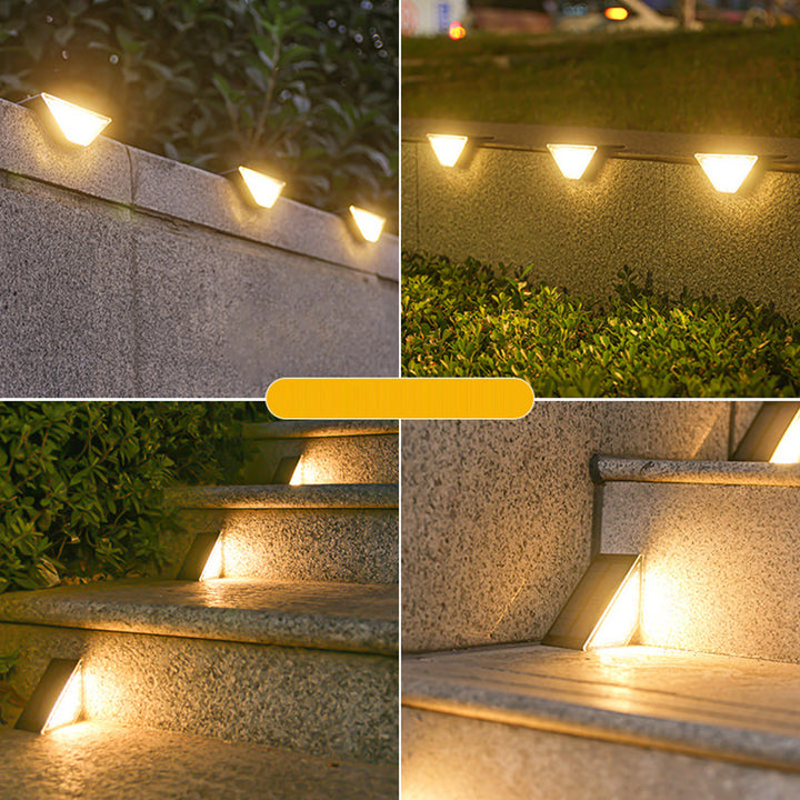 Moderne Enkelhet Sol Vannavstøtende ABS PS Triangel LED Landskapsbelysning Utendørs Lys For Utendørs Terrasse | Skanto