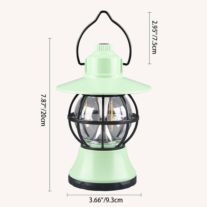 Moderne, vanntett og oppladbar LED-bordlampe i retrostil laget av ABS-, PS- og PP-stål for utendørs bruk – ideell for hagen.