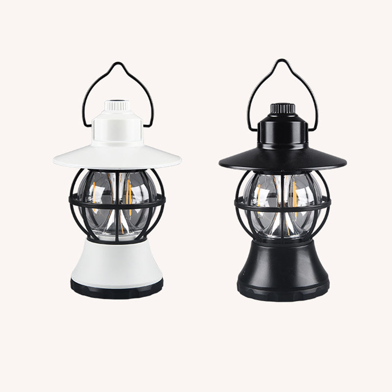 Moderne, vanntett og oppladbar LED-bordlampe i retrostil laget av ABS-, PS- og PP-stål for utendørs bruk – ideell for hagen.