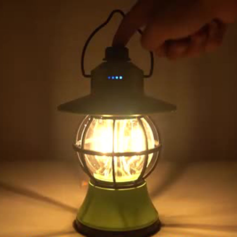 Moderne, vanntett og oppladbar LED-bordlampe i retrostil laget av ABS-, PS- og PP-stål for utendørs bruk – ideell for hagen.