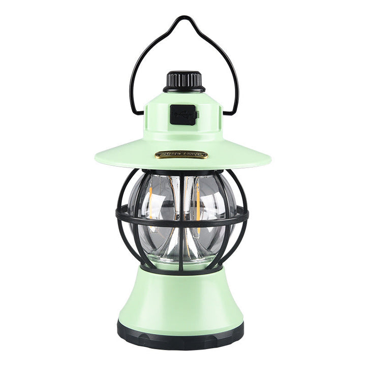 Moderne, vanntett og oppladbar LED-bordlampe i retrostil laget av ABS-, PS- og PP-stål for utendørs bruk – ideell for hagen.