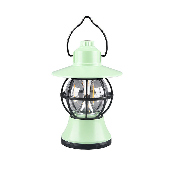Moderne, vanntett og oppladbar LED-bordlampe i retrostil laget av ABS-, PS- og PP-stål for utendørs bruk – ideell for hagen.