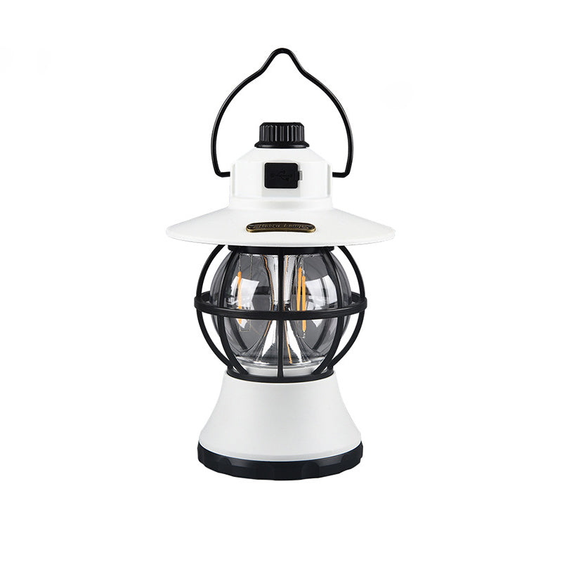 Moderne, vanntett og oppladbar LED-bordlampe i retrostil laget av ABS-, PS- og PP-stål for utendørs bruk – ideell for hagen.