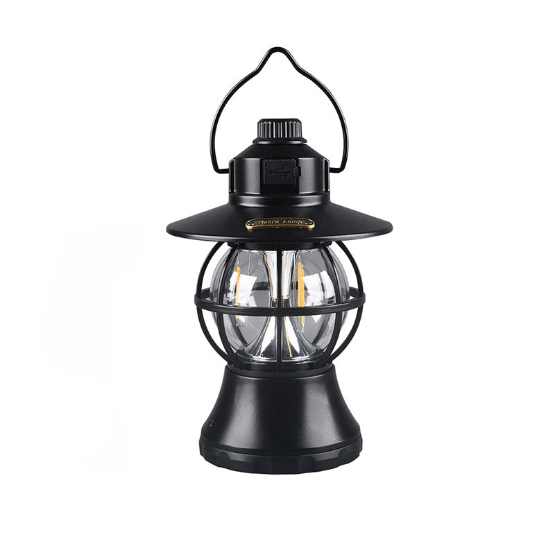 Moderne, vanntett og oppladbar LED-bordlampe i retrostil laget av ABS-, PS- og PP-stål for utendørs bruk – ideell for hagen.