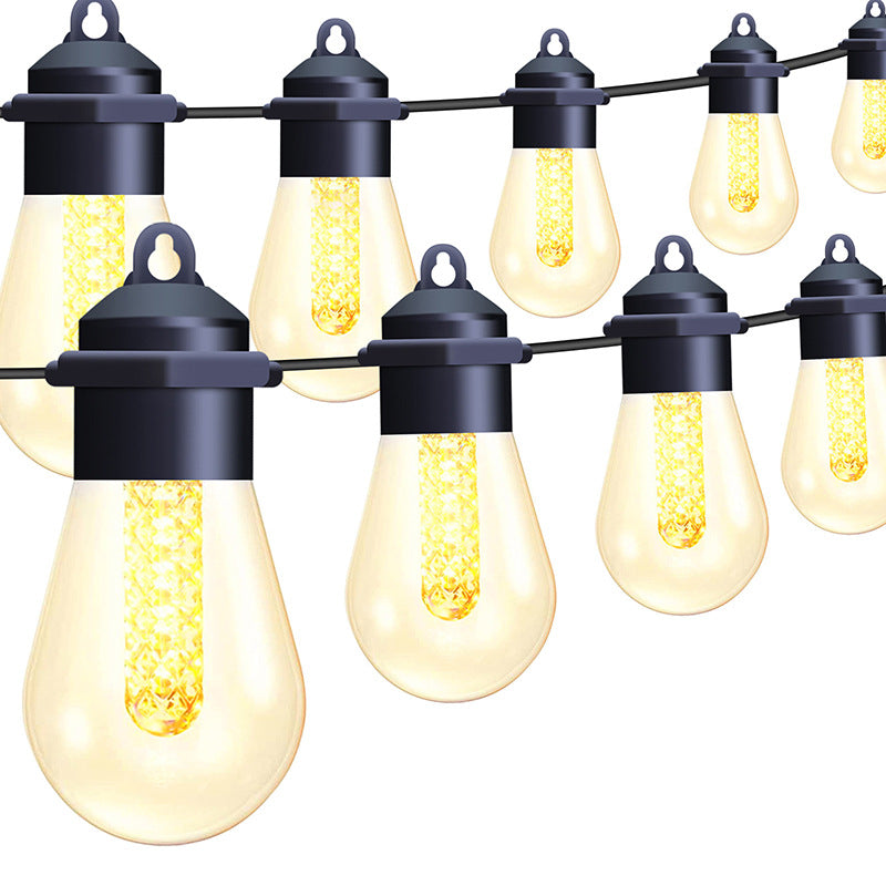 Skanto | Moderne Art Deco Solvann Vannavstøtende Kobber PVC 15-pærs LED Lyslenke Utendørs Lys For Hage