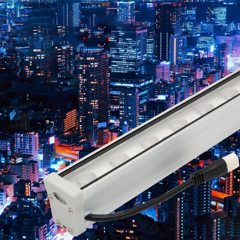 Moderne Enkelhet Vanntett Aluminiumforsterket Glassstripe Rektangulær LED Vegglampe for Utendørs Patio | Skanto