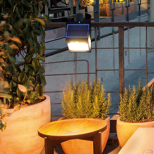 Moderne Enkelhet Sol Vannavstøtende Trekant ABS PC Menneskesensor LED Vegglampe Utendørs Lys For Utendørs Terrasse | Skanto