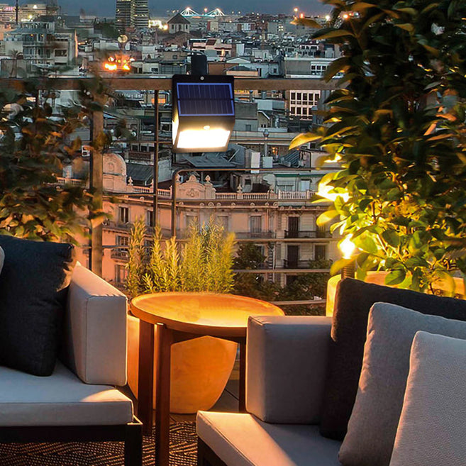 Moderne Enkelhet Sol Vannavstøtende Trekant ABS PC Menneskesensor LED Vegglampe Utendørs Lys For Utendørs Terrasse | Skanto