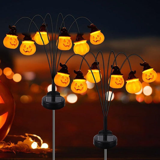 Norvo | Moderne Art Deco solvanntett PVC rustfritt stål gresskar Halloween dekorasjon LED utendørs lys landskapsbelysning for hage