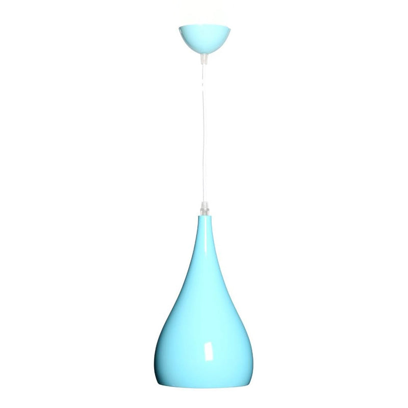 Skanto | Nordic Iron Wood Aluminium Pumpkin Water Drop 1-Lyskilde Pendellampe for Spisestue