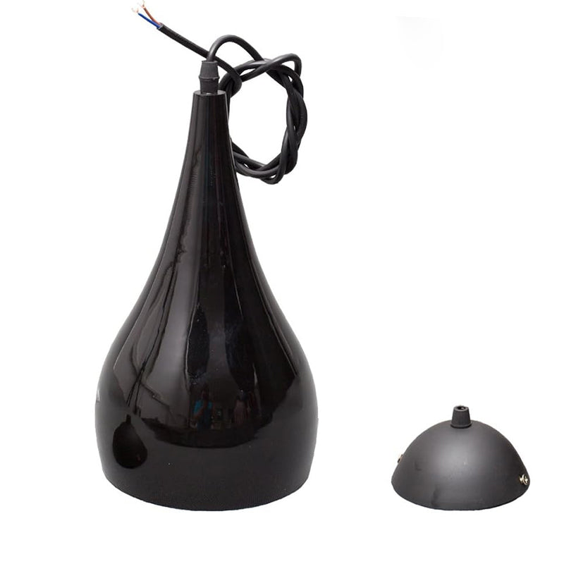 Skanto | Nordic Iron Wood Aluminium Pumpkin Water Drop 1-Lyskilde Pendellampe for Spisestue