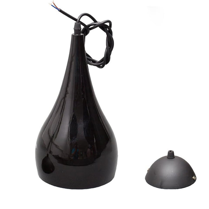 Skanto | Nordic Iron Wood Aluminium Pumpkin Water Drop 1-Lyskilde Pendellampe for Spisestue