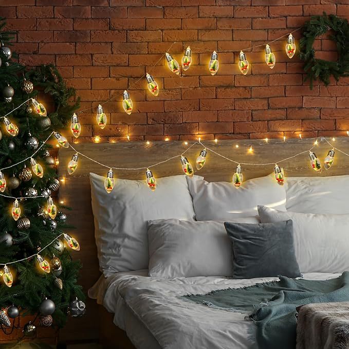 Skanto | Moderne kreativ vanntett USB-batteri PVC-pære juledekorasjon LED lyslenker for stue