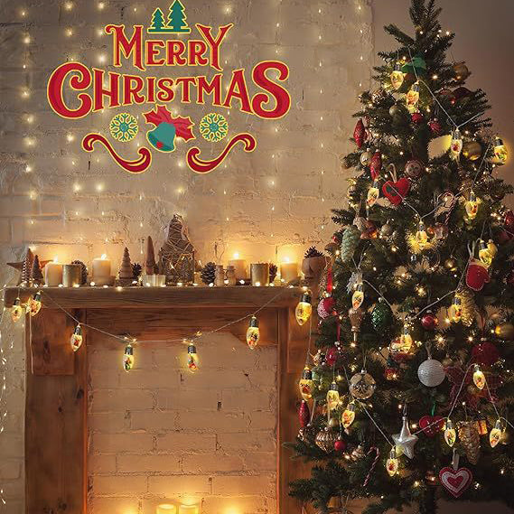 Norvo | Moderne kreativ vanntett USB-batteri PVC-pære juledekorasjon LED lyslenker for stue