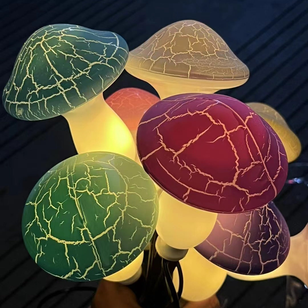 Skanto | Modern Art Deco Solvannsikkert PVC Sprukket Sopp Dekorativ LED Lyskjede Utebelysning For Hage