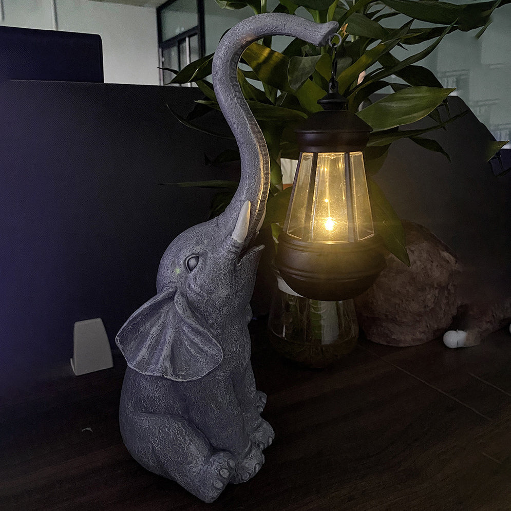 Samtidig Kreativ Solvannbestandig Harresin Elefant LED Utendørslys Landskapsbelysning For Hage | Skanto