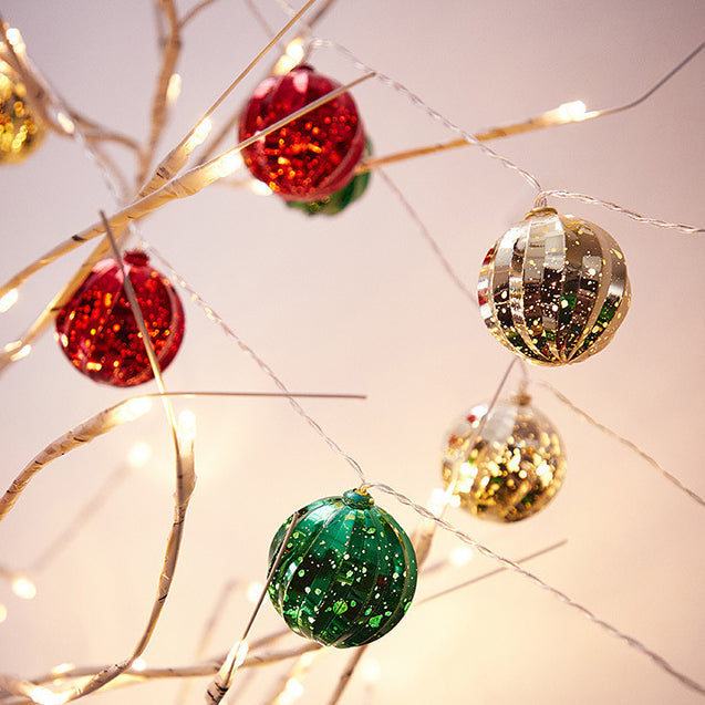 Norvo | Moderne Art Deco Batteri USB Plast Stjerne Ball Juletrær Decoration LED Lys Snor For Soverom