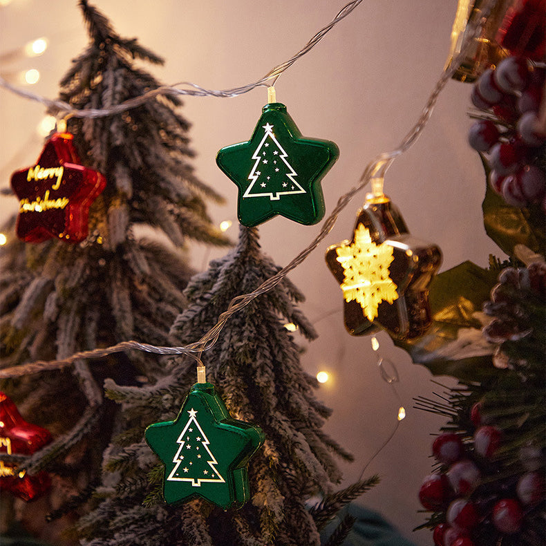 Norvo | Moderne Art Deco Batteri USB Plast Stjerne Ball Juletrær Decoration LED Lys Snor For Soverom