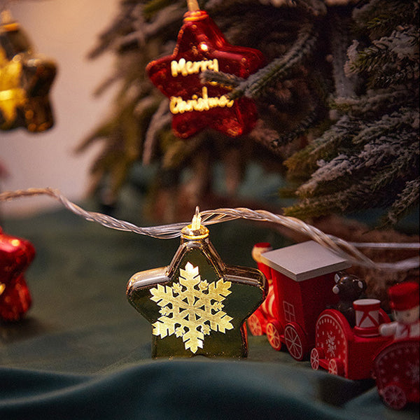 Norvo | Moderne Art Deco Batteri USB Plast Stjerne Ball Juletrær Decoration LED Lys Snor For Soverom