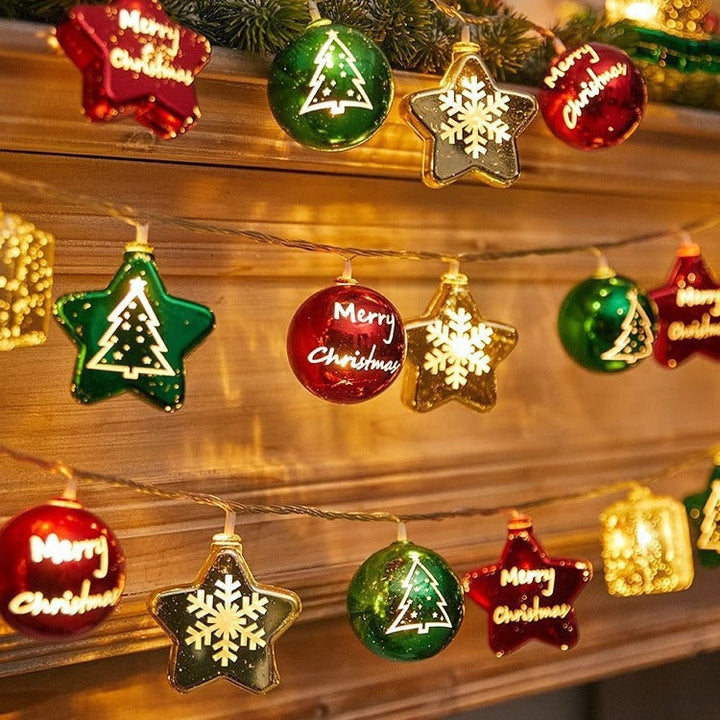 Skanto | Moderne Art Deco Batteri USB Plast Stjerne Ball Juletrær Decoration LED Lys Snor For Soverom