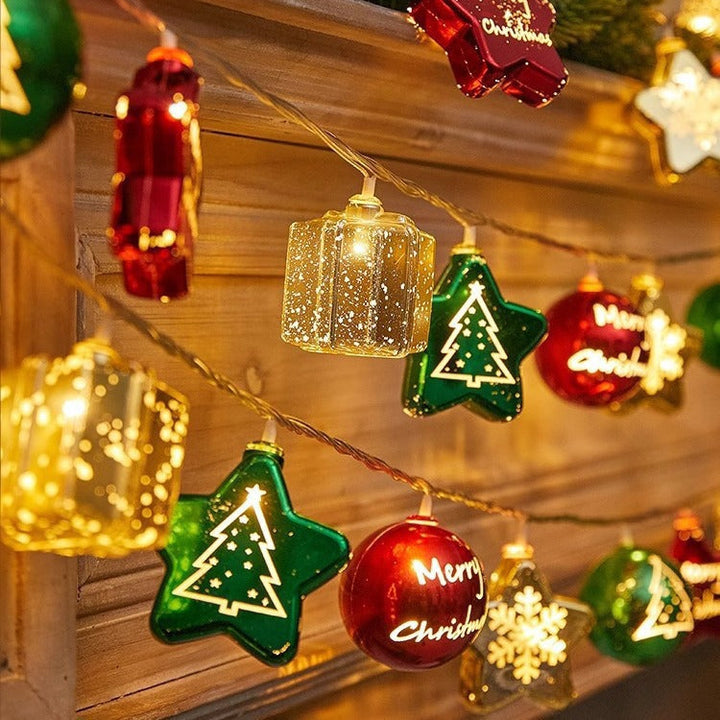 Skanto | Moderne Art Deco Batteri USB Plast Stjerne Ball Juletrær Decoration LED Lys Snor For Soverom