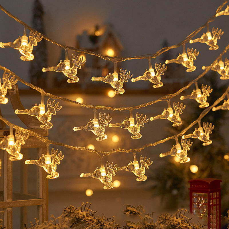 Skanto | Moderne Art Deco Batteri USB PVC Reinsdyr Snø Stjerne Jule Tre Dekorasjon LED Lyskede For Underholdningsrom