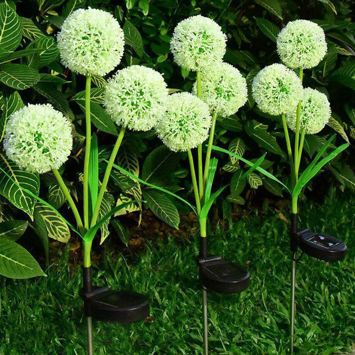 Moderne Art Deco Sol Vannavstøtende Rustfritt Stål ABS Kobbertråd Dandelion Plante Ball Bakke Plugg LED Utendørs Lys Landskapsbelysning For Hage | Skanto