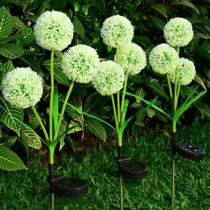 Moderne Art Deco Sol Vannavstøtende Rustfritt Stål ABS Kobbertråd Dandelion Plante Ball Bakke Plugg LED Utendørs Lys Landskapsbelysning For Hage | Skanto