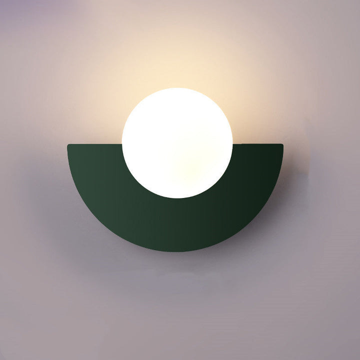Skanto | Glass Globe Wall Light with Colourful Base
