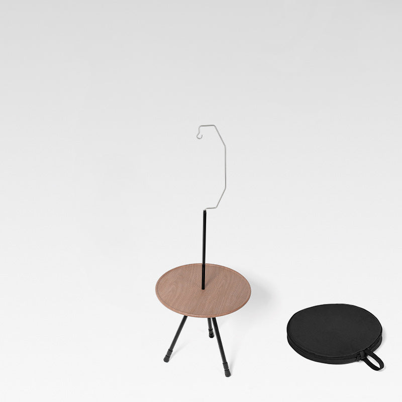 Moderne Enkelhet Aluminiumlegering ABS Rund Sammenleggbar Utendørs Kaffebord 1-Brett Lommelykt Holder For Utendørs | Skanto