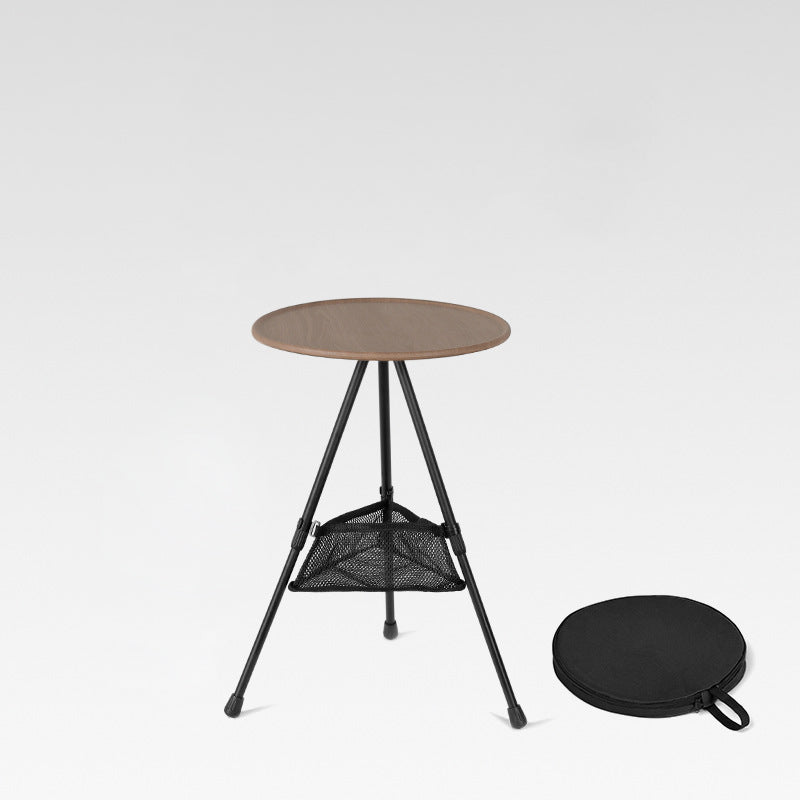 Moderne Enkelhet Aluminiumlegering ABS Rund Sammenleggbar Utendørs Kaffebord 1-Brett Lommelykt Holder For Utendørs | Skanto