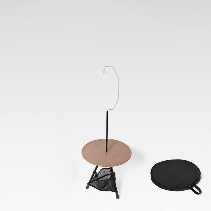Moderne Enkelhet Aluminiumlegering ABS Rund Sammenleggbar Utendørs Kaffebord 1-Brett Lommelykt Holder For Utendørs | Skanto
