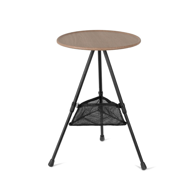 Moderne Enkelhet Aluminiumlegering ABS Rund Sammenleggbar Utendørs Kaffebord 1-Brett Lommelykt Holder For Utendørs | Skanto