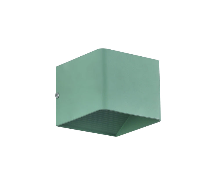 LumiBox - Firkantet LED Vegglampe | Modern Design i Svart, Hvit og Grønn for Soverom og Stue | Skanto