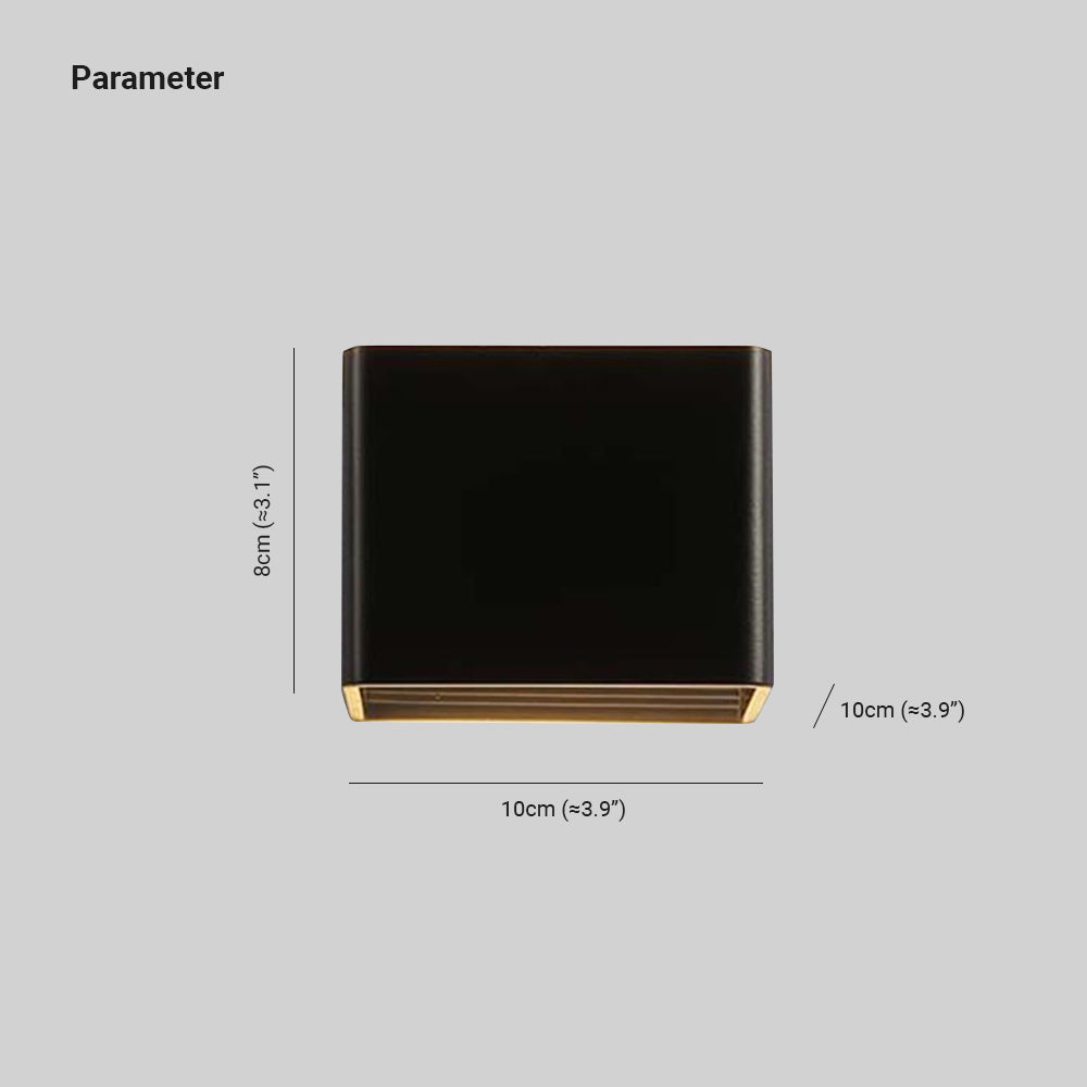 LumiBox - Firkantet LED Vegglampe | Modern Design i Svart, Hvit og Grønn for Soverom og Stue | Skanto