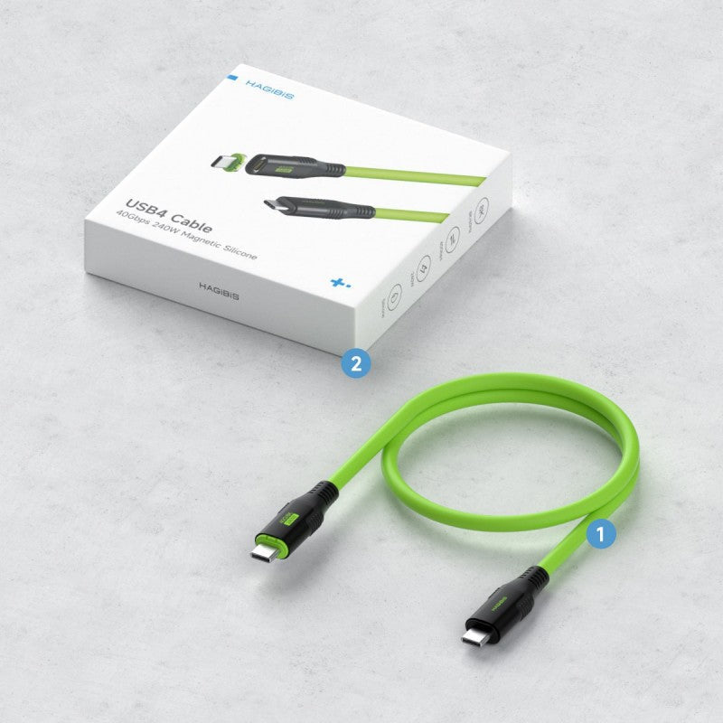 Skanto | USB4 Magnetisk Adsorpsjon Fullfunksjons Datakabel