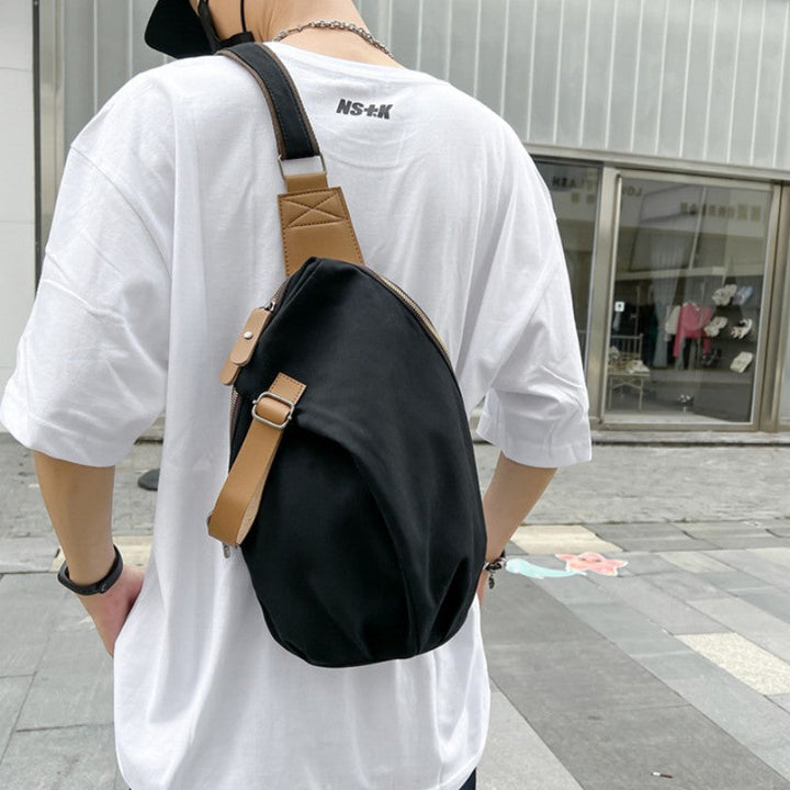 Skanto | Lærret Casual Minimalist Stor Kapasitet Enkel Skulder Crossbody Bag