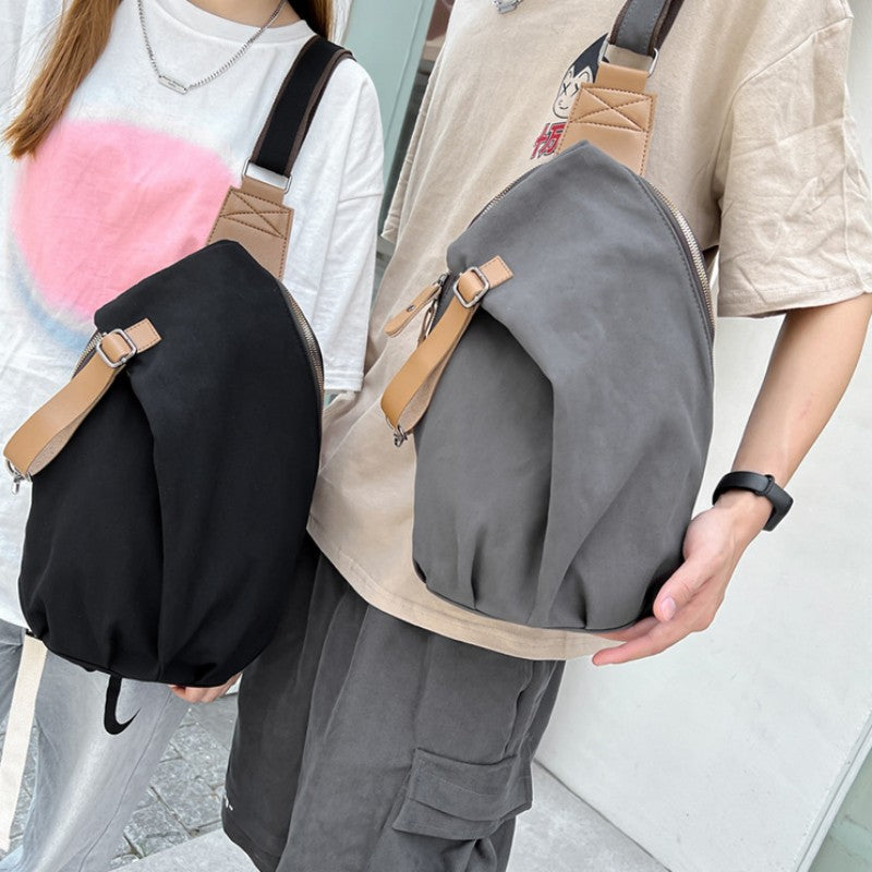 Skanto | Lærret Casual Minimalist Stor Kapasitet Enkel Skulder Crossbody Bag