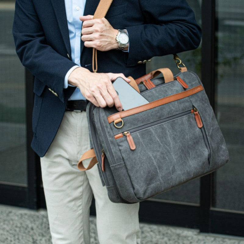 Skanto | Retro Casual Crossbody Ryggsekk med Laptoprom