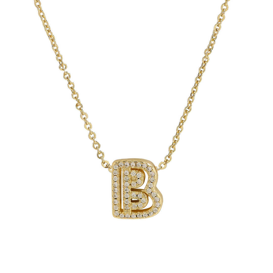 Skanto | Blændende Diamant Initial Halskjede