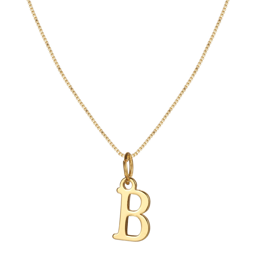Skanto | 14k Minimal Serif Initial Halskjede