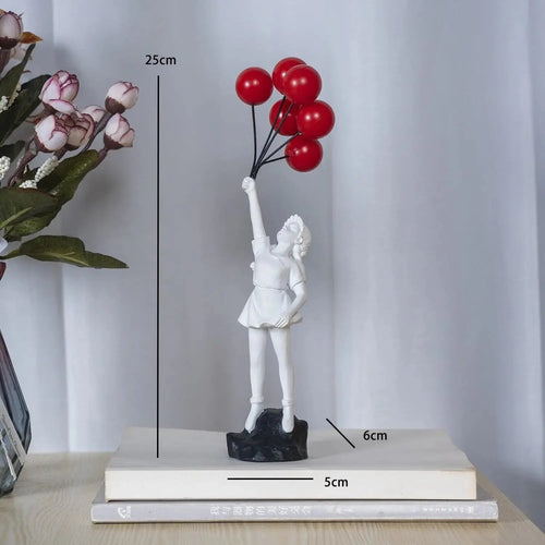 Skanto | Banksy flygende ballongjente statue