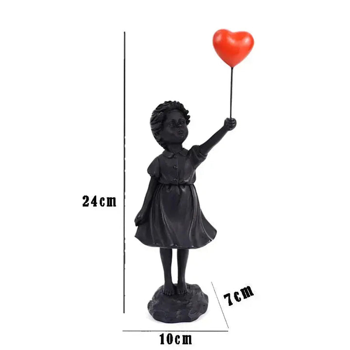 Skanto | Banksy flygende ballongjente statue