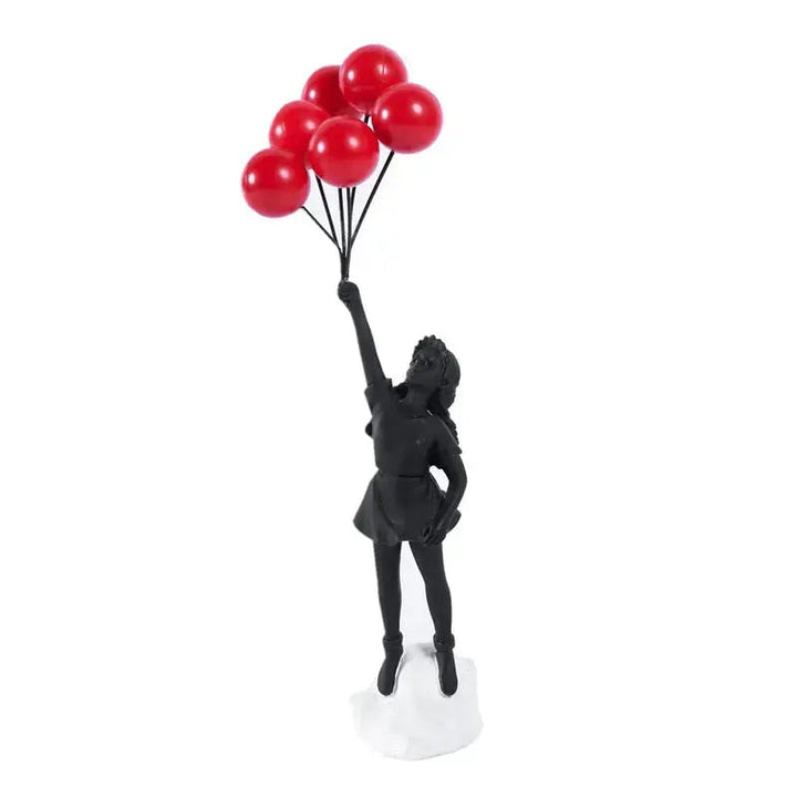 Skanto | Banksy flygende ballongjente statue