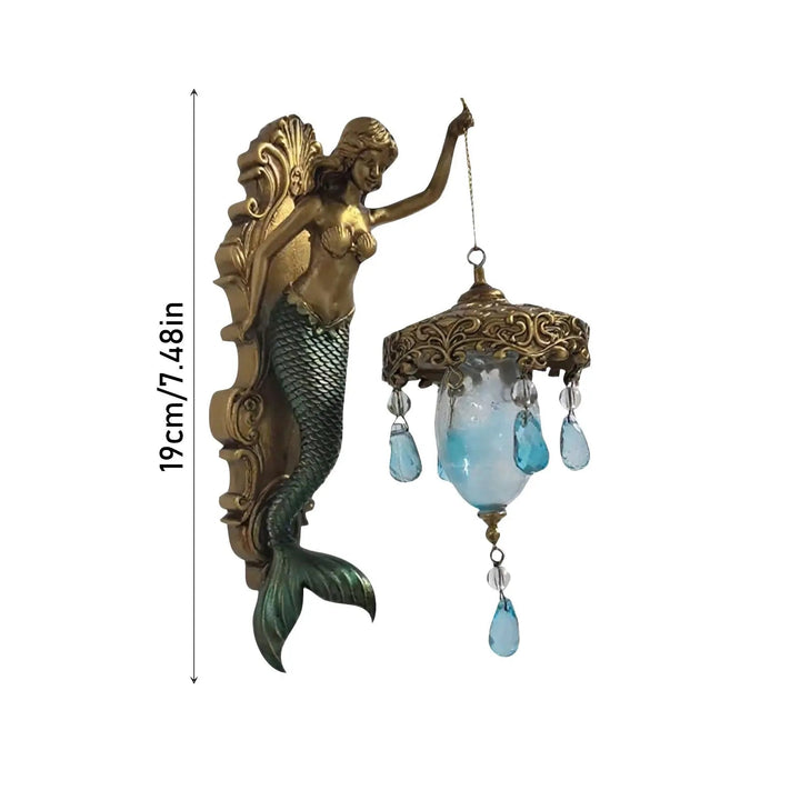 Skanto | Elegant Baroque Mermaid Vegglampe – Kunstnerisk Maritim Veggbelysning for Stemningsfulle Rom