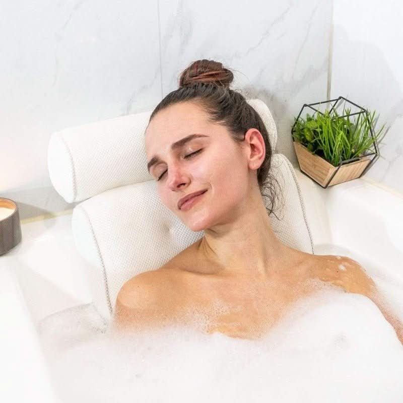 Ergonomisches Badewanne-kissen zur Nacken- und Kopfstütze in der Badewanne