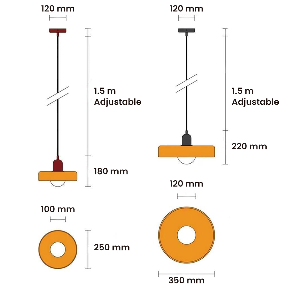 Bauhaus Fargerik Glass Pendelampe - Moderne Designlampe for Stue og Spisestue | Skanto