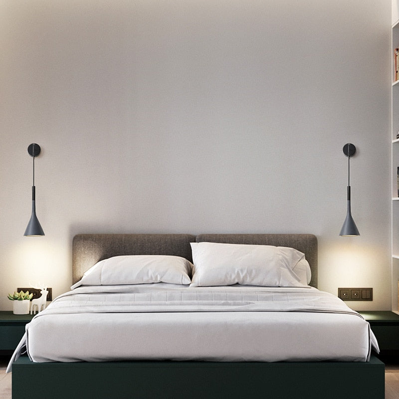 Skandinavisk bedside pendel vegglampe – Justerbar ledning | Skanto