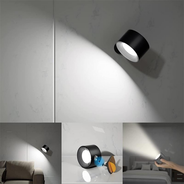 Skanto | FlexiLamp – Trådløs, Oppladbar Vegglampe med 360° Rotasjon