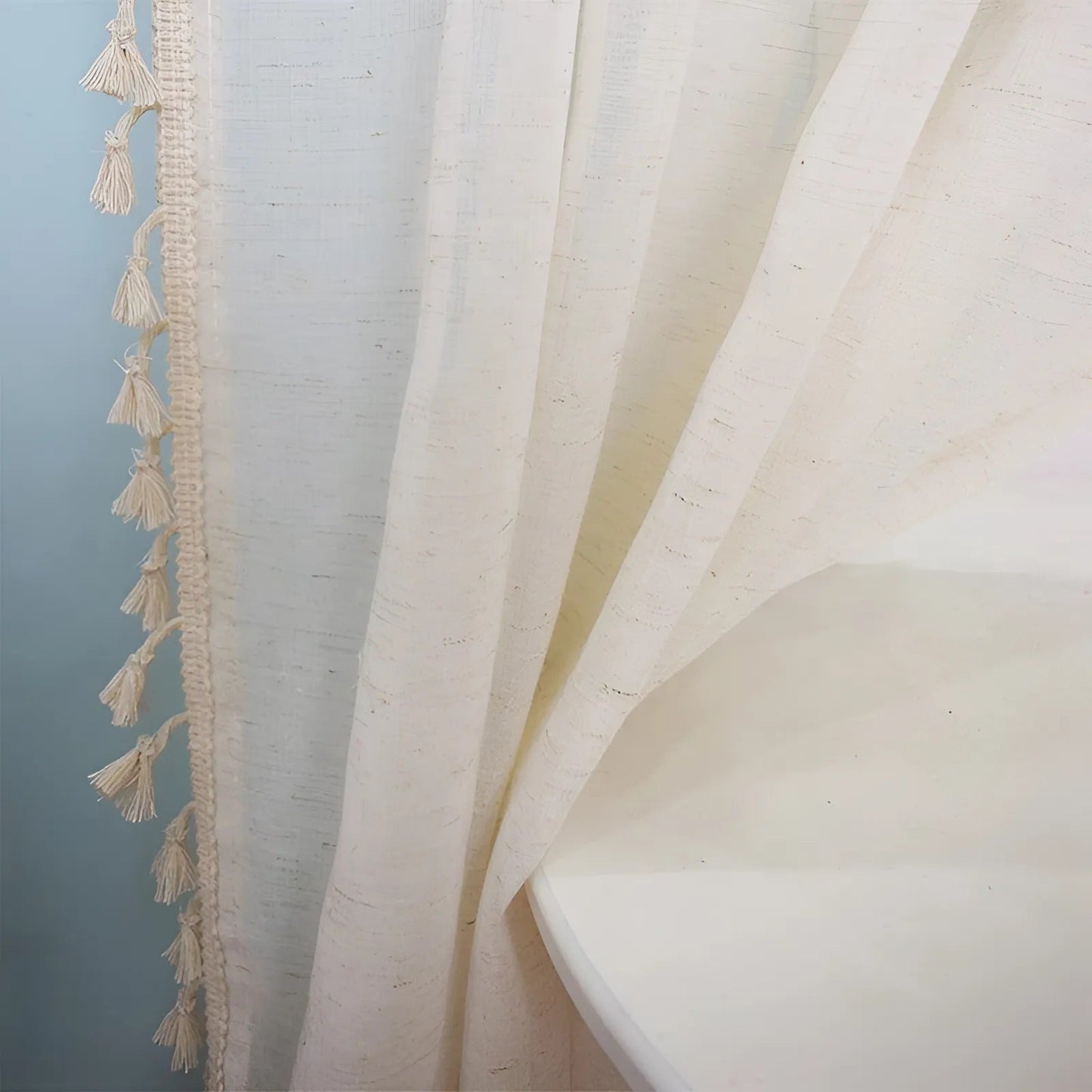 Norvo | Boho Bomull-Lin Semitransparent Gardiner